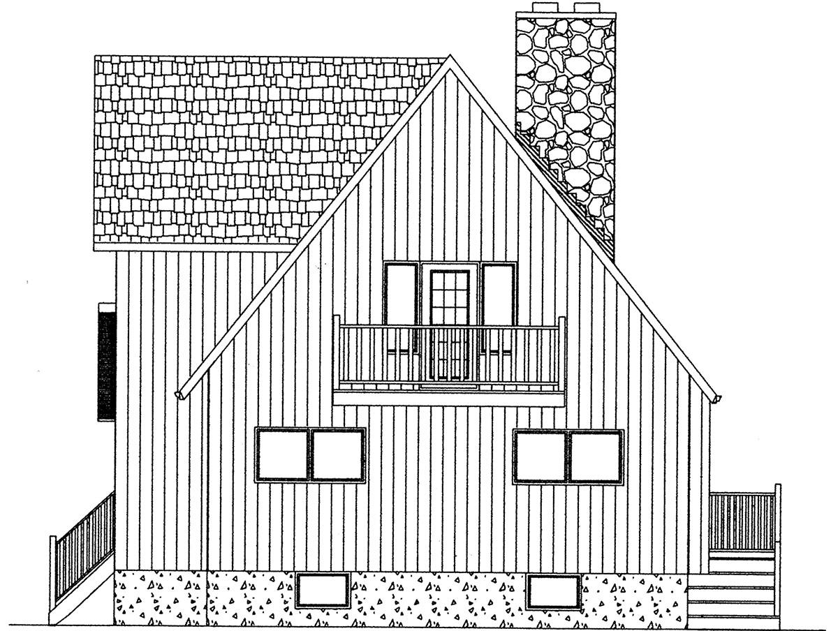 Plan 6702MG: Mountain House Plan with Large Private Upstairs Loft Above Detached 2-Car Garage - 1551 Sq Ft - Image #12 - Cabin, Mountain, Vacation