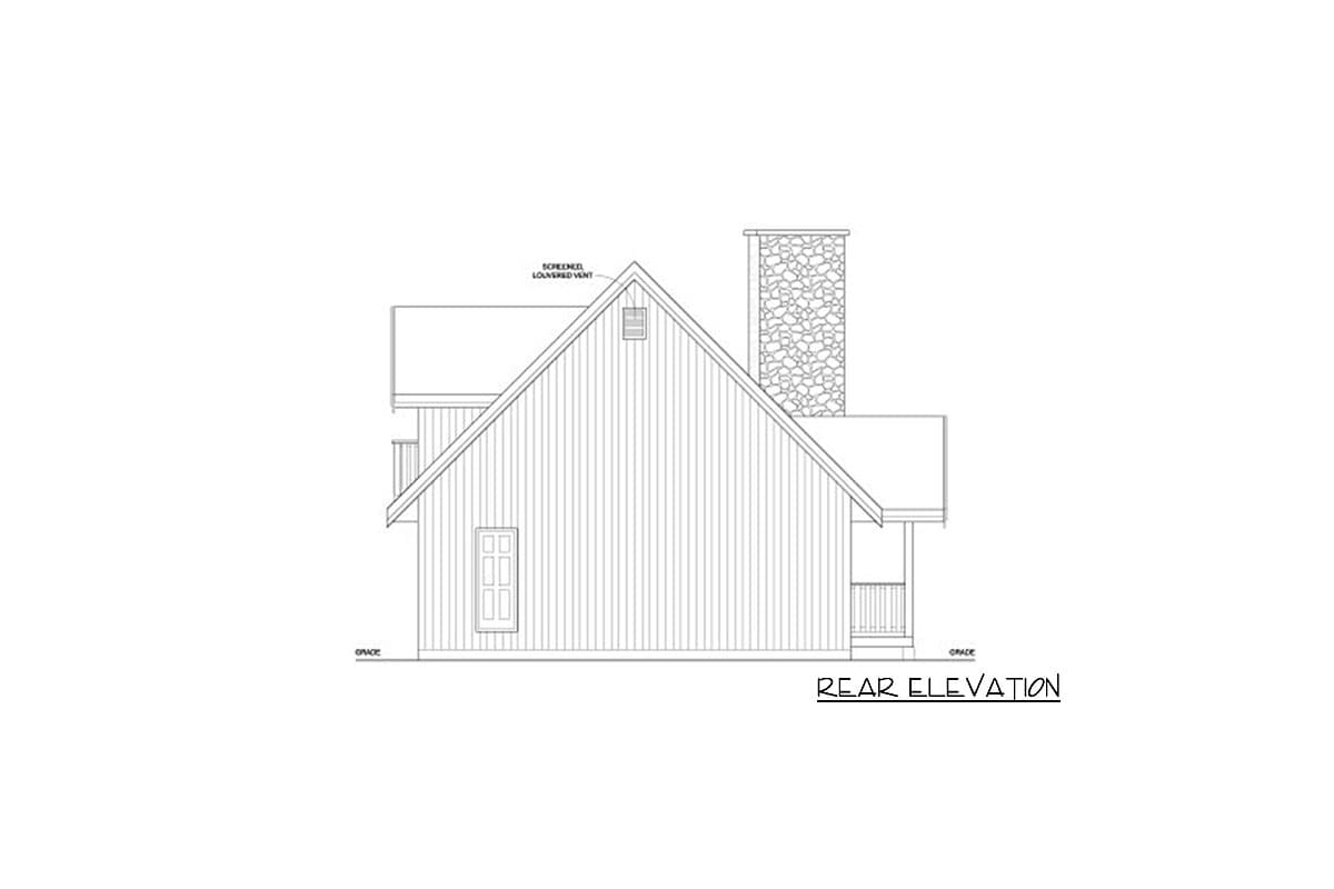 Plan 6705MG: Rustic Styling - Image #4 - A-Frame, Cottage, Mountain, Vacation