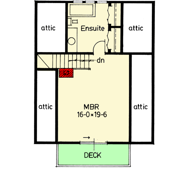 Plan 6706MG: Versatile Chalet - Floor Plan - 2nd Floor - Vacation