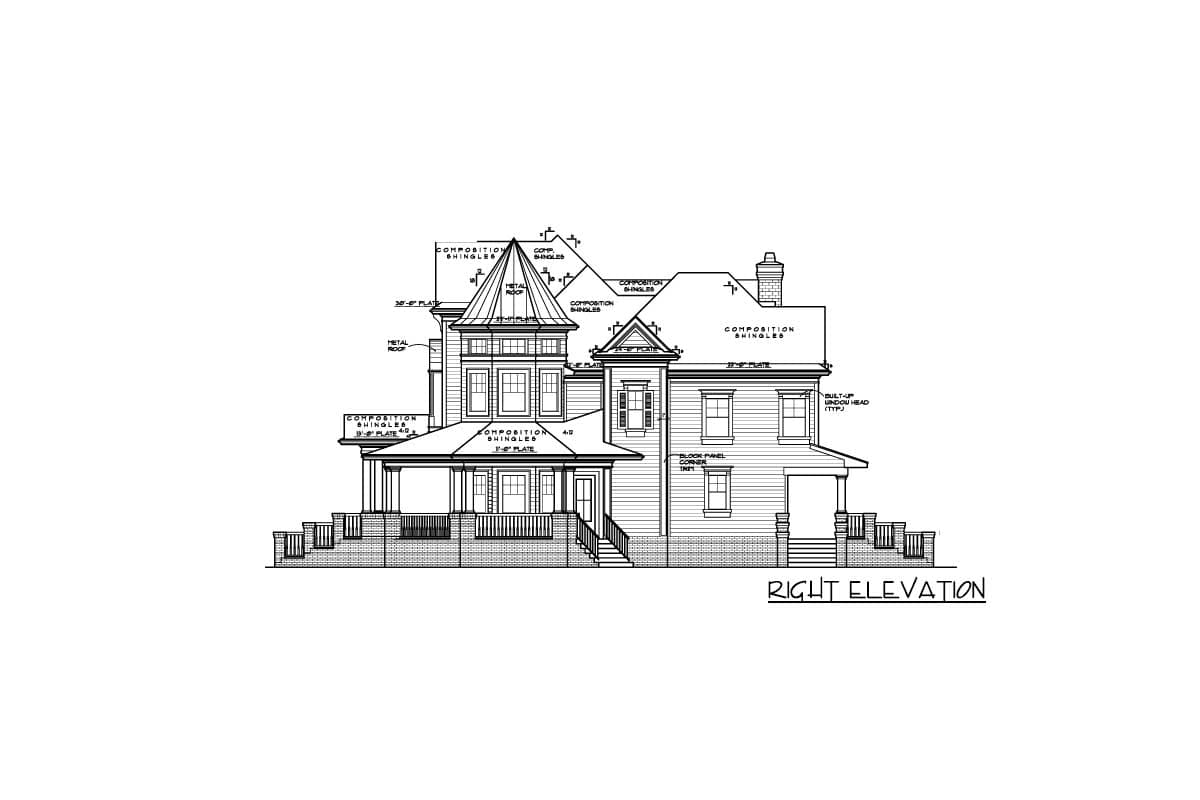 Plan 67088GL: Victorian with 3-Car Detached Garage - Image #4 - Country, Victorian