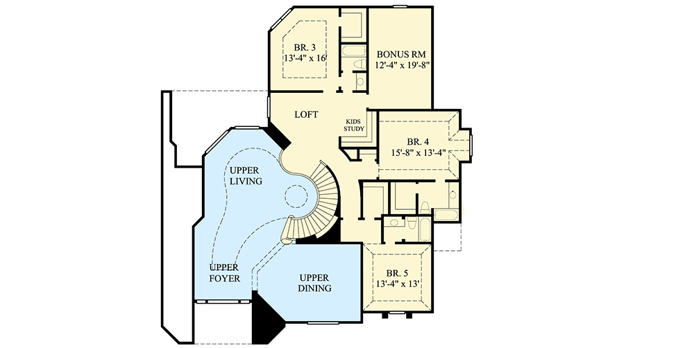 Plan 67105GL: Luxurious European House Plan - Floor Plan - 2nd Floor - European, Hill Country