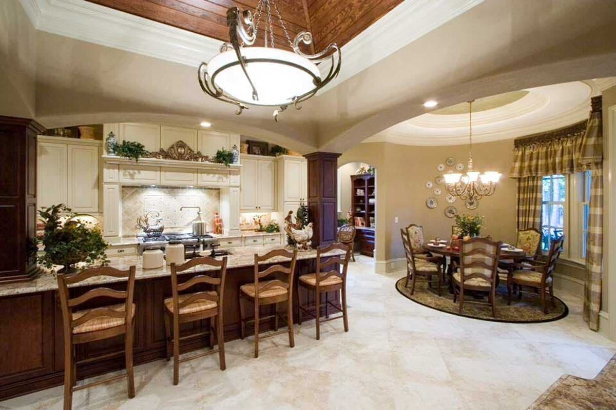Plan 67114GL: Elegant Stone and Stucco Luxury 4-Bed House Plan - Image #7 - European