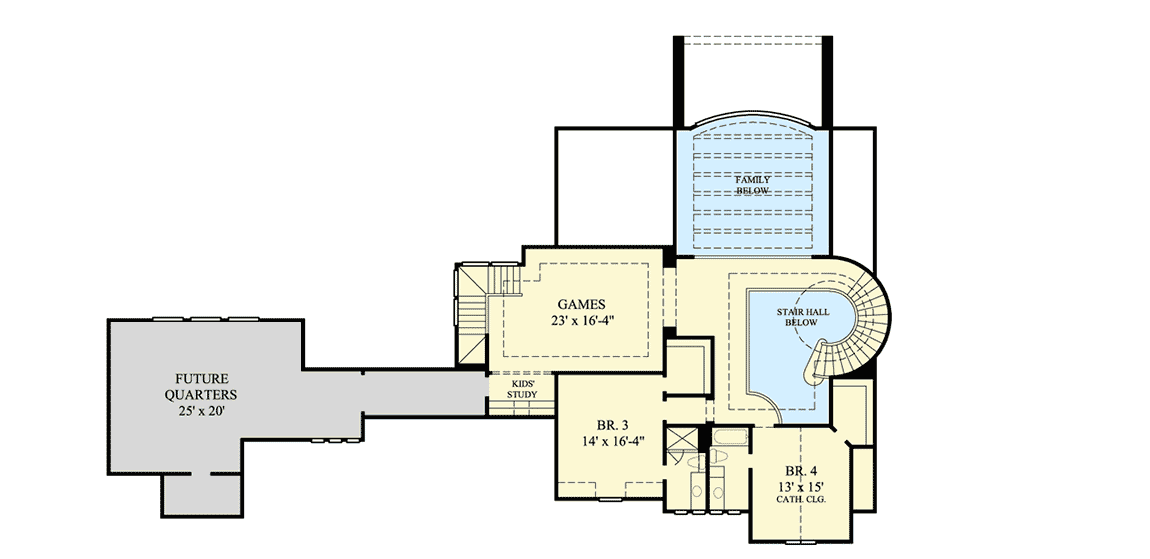 Plan 67114GL: Elegant Stone and Stucco Luxury 4-Bed House Plan - Floor Plan - 2nd Floor - European