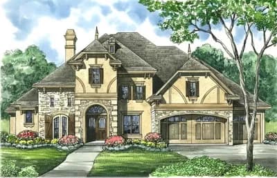Tudor-Inspired Estate Home Plan
