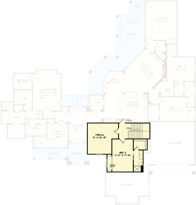 Plan 67129GL: Remarkable Hill Country House Plan - Floor Plan - 2nd Floor - European, Hill Country, Tuscan