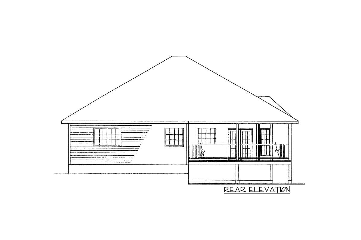 Plan 6715MG: Southern Country House Plan with Built-in Gazebo and 3-Sided Fireplace - Image #12 - Cottage, Country, Southern