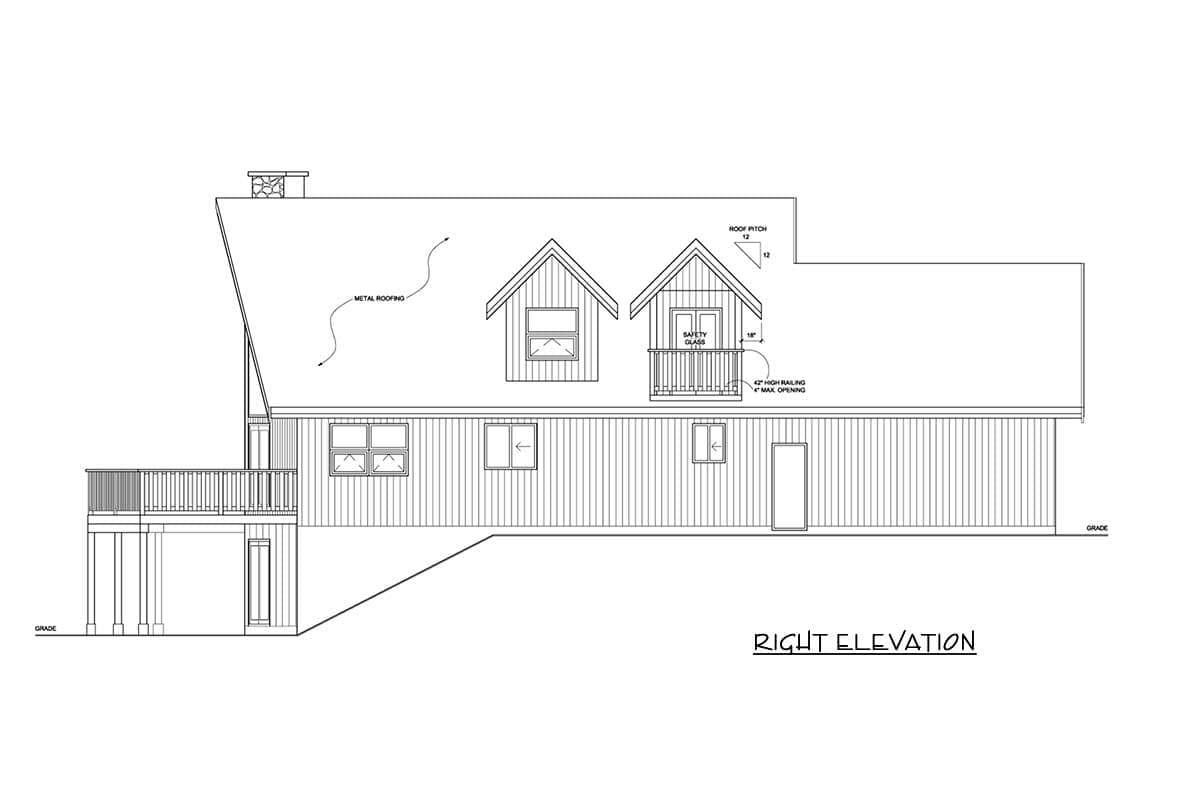 Plan 6770MG: Two Bedroom Vacation Retreat - Image #5 - Mountain, Vacation