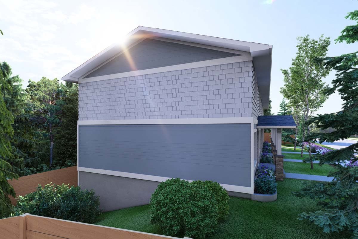 Plan 67714MG: Four-Plex with Covered Entries - 2 Bedroom Units - 1194 Sq Ft Each - Image #6 - Modern, Northwest, Prairie, Traditional