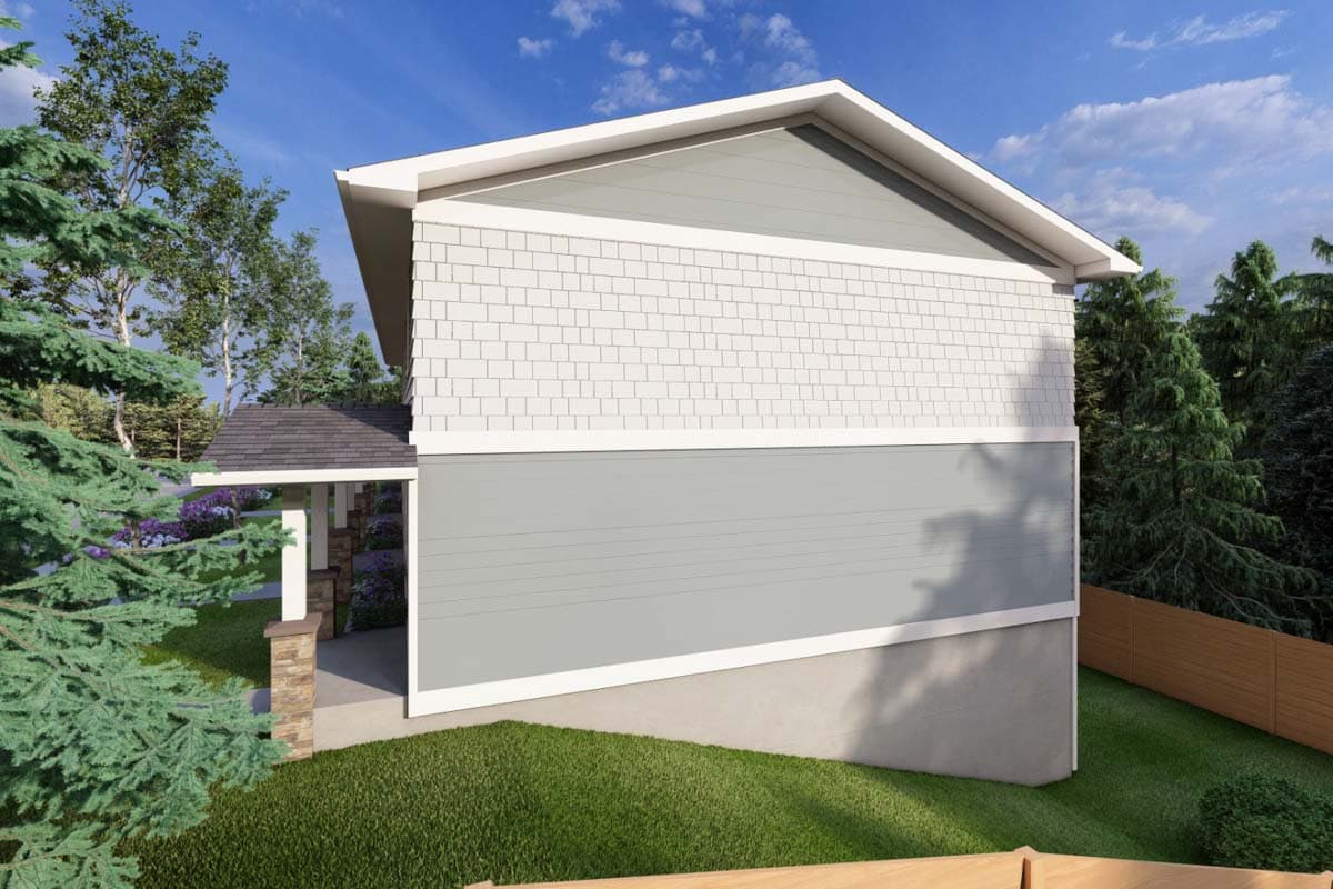 Plan 67714MG: Four-Plex with Covered Entries - 2 Bedroom Units - 1194 Sq Ft Each - Image #9 - Modern, Northwest, Prairie, Traditional