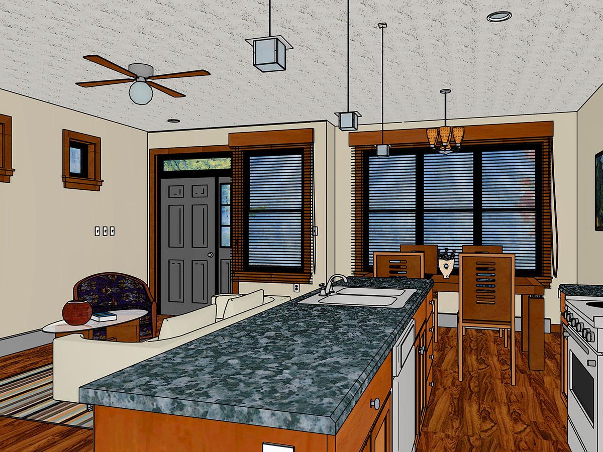Plan 67715MG: Modern Duplex House Plan with 3 Upper Level Bedrooms - 1106 Sq Ft Units Each - Image #6 - Contemporary, Modern, New American