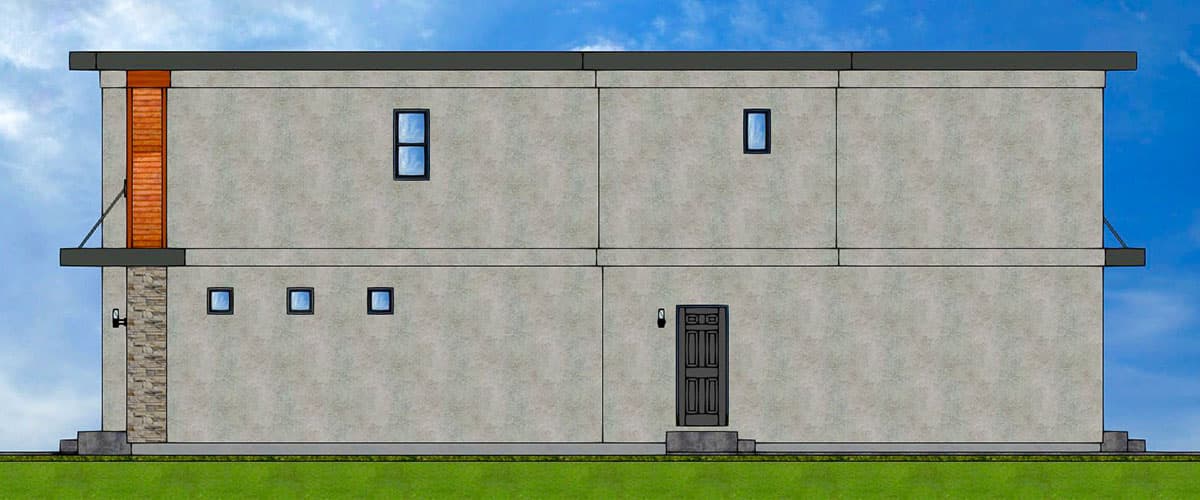 Plan 67715MG: Modern Duplex House Plan with 3 Upper Level Bedrooms - 1106 Sq Ft Units Each - Image #7 - Contemporary, Modern, New American