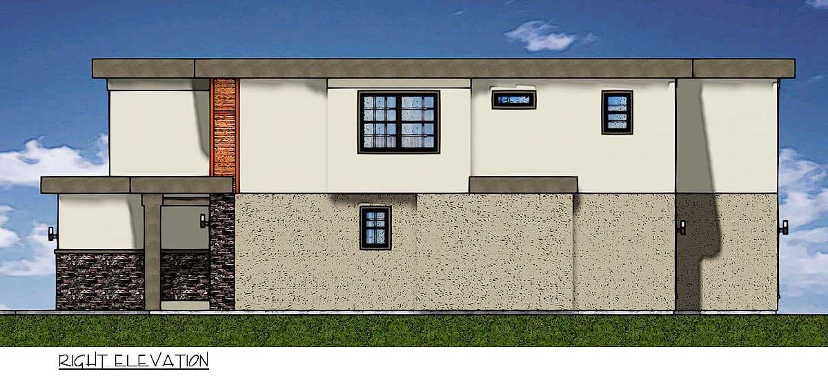 Plan 67718MG: Duplex House Plan For The Small Narrow Lot - 1421 Sq Ft 3 Bedroom Units - Image #7 - Contemporary, Northwest