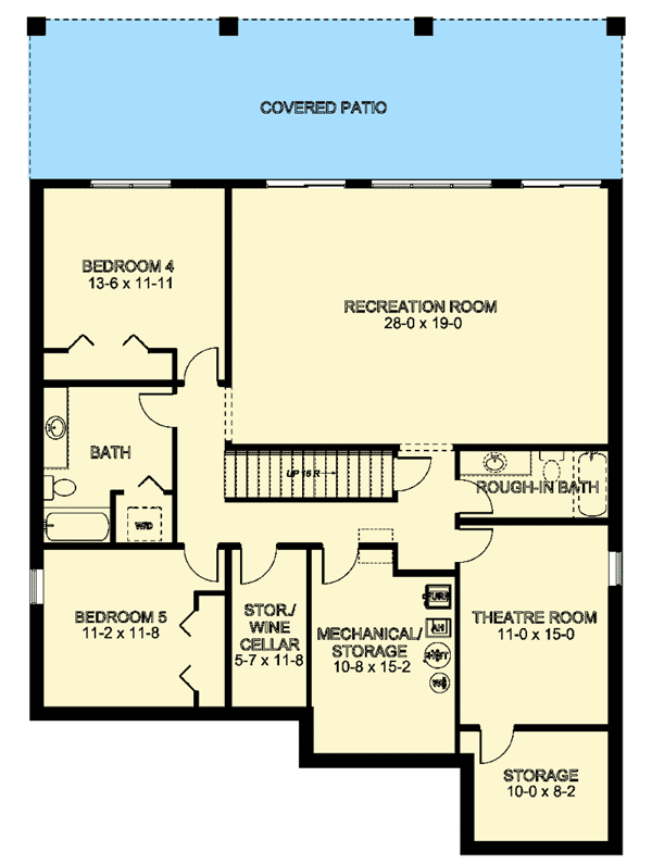 Plan 67723MG: Northwest Ranch with Optional Lower Level - Floor Plan - Lower Level  - Craftsman, European, Northwest