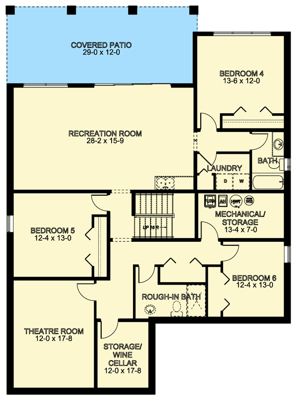 Plan 67724MG: Northwest Ranch with Optional Lower Level - Floor Plan - Lower Level - Craftsman, European, Northwest