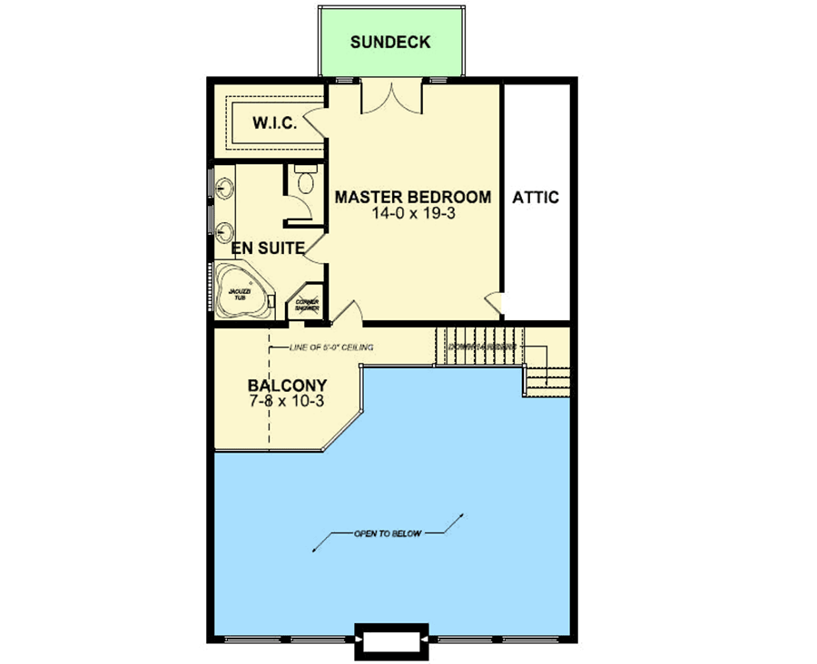 Plan 6799MG: Vacation Retreat With Great Views - Floor Plan - 2nd Floor - Cottage, Mountain, Vacation