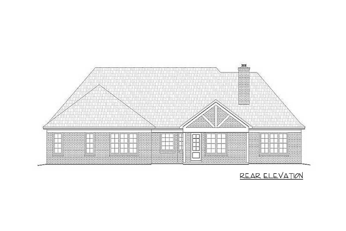 Plan 68408VR: Brick and Stone House Plan with Two Master Suites - 3183 Sq Ft - Image #4 - European, French Country, Southern