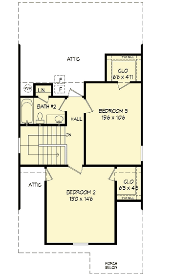 Plan 68409VR: Northwest Bungalow House Plan - Floor Plan - 2nd Floor - Bungalow, Craftsman, Northwest