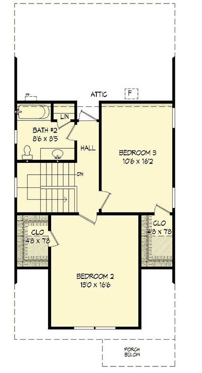 Plan 68411VR: 3 Bed Bungalow with Detached Garage - Floor Plan - 2nd Floor - Cottage, Craftsman, Northwest