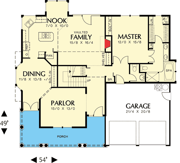 Plan 6847AM: European-Style Luxury - Floor Plan - Main Level - Country, Farmhouse