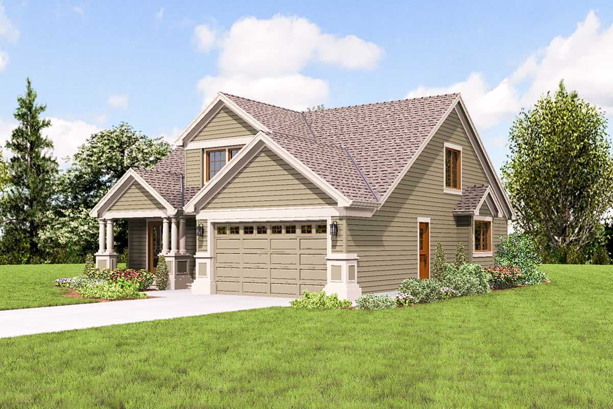 Plan 6858AM: Compact Craftsman Style - Image #17 - Country, Craftsman, Northwest