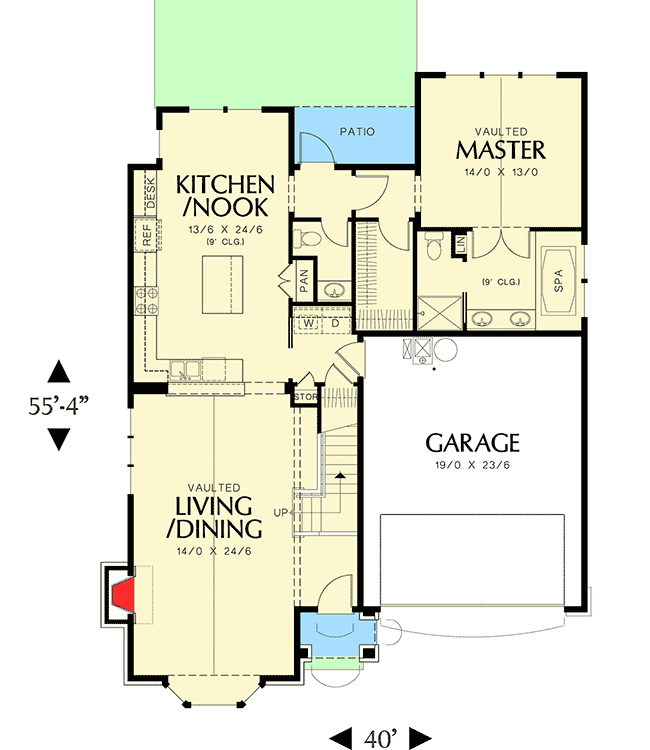 Plan 69007AM: Quaint Comfortable Family Home Plan - Floor Plan - Main Level - Traditional