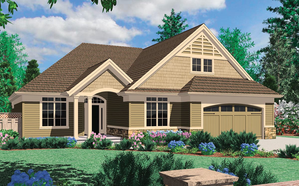 Plan 69017AM: Cottage Plan With Vaulted Great Room - Image #7 - Northwest, Traditional