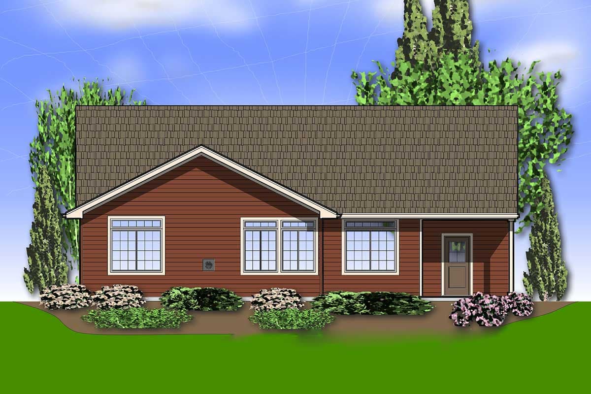Plan 69018AM: One Story Craftsman House Plan with Flex Room - 1797 Sq Ft - Image #6 - Cottage, Traditional