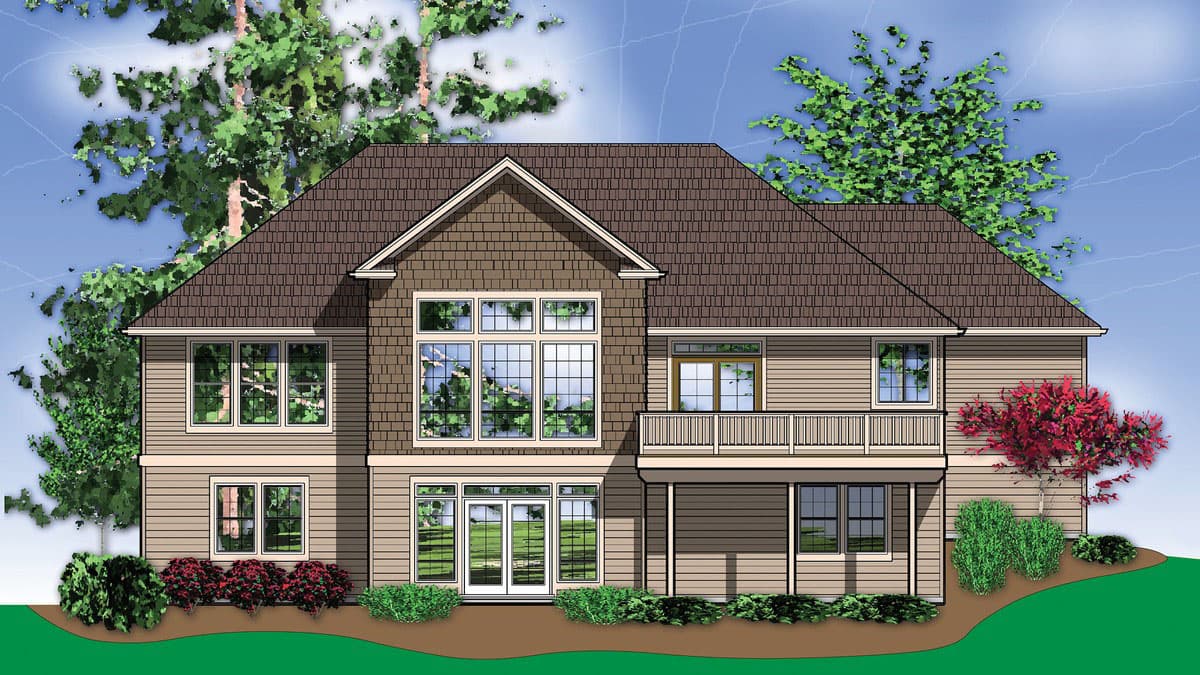 Plan 69019AM: European House Plan for Sloping Lot - Image #8 - European, Traditional
