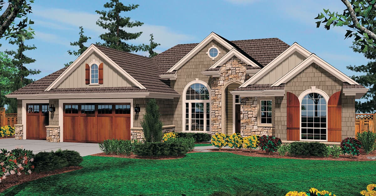 Plan 69019AM: European House Plan for Sloping Lot - Image #7 - European, Traditional