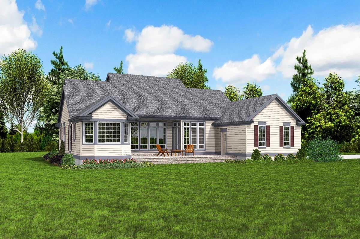 Plan 69021AM: Country House Plan With Two Covered Porches - 2367 Sq Ft - Image #8 - Country