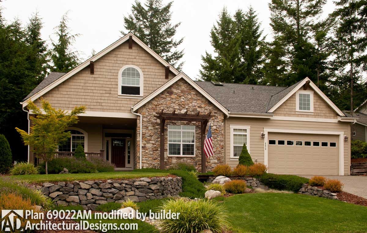 Plan 69022AM: Single Story Northwest Cottage Plan with 2-Car Garage - Image #7 - Cottage, Northwest
