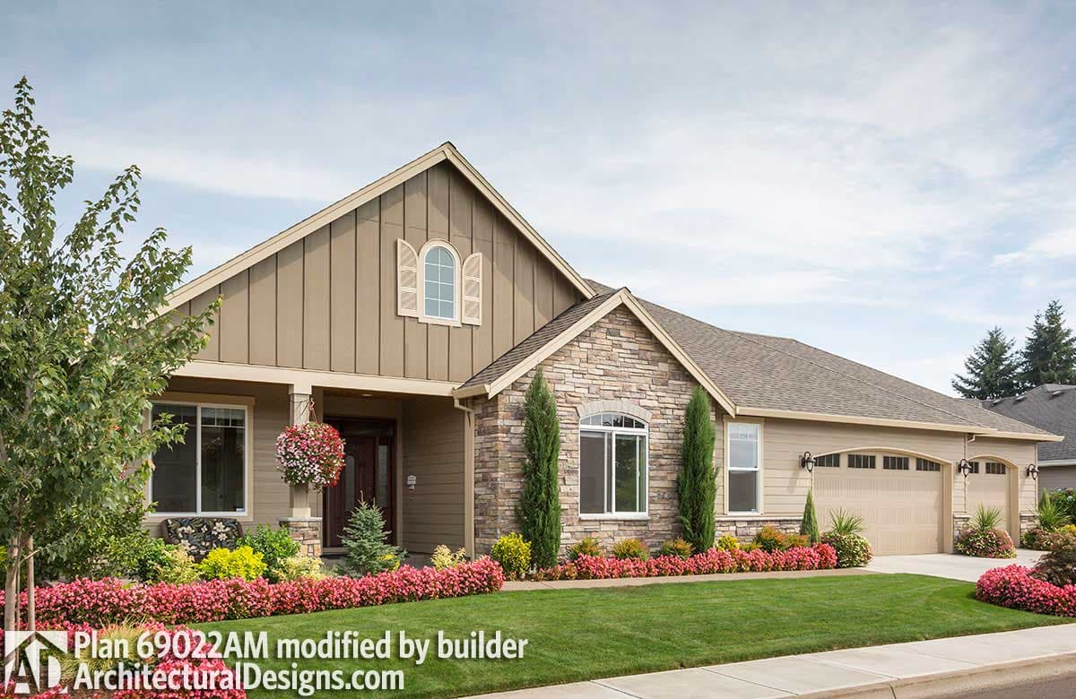 Plan 69022AM: Single Story Northwest Cottage Plan with 2-Car Garage - Image #8 - Cottage, Northwest
