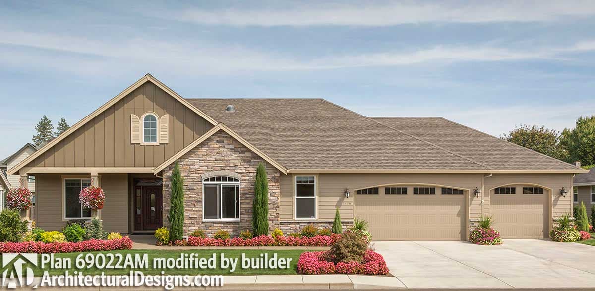 Plan 69022AM: Single Story Northwest Cottage Plan with 2-Car Garage - Image #9 - Cottage, Northwest