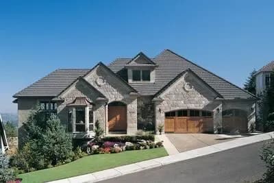 European Home Plan For Sloping Lot