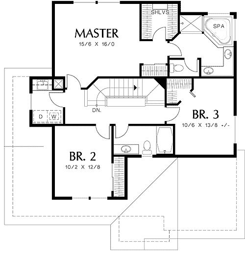 Plan 69027AM: Craftsman Style Home Plan - Floor Plan - 2nd Floor - Craftsman, Northwest