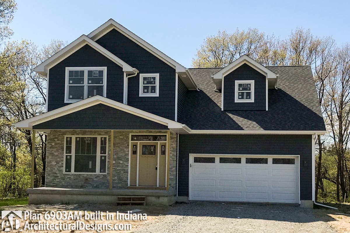 build gallery item - House Plan 6903AM comes to life in Indiana