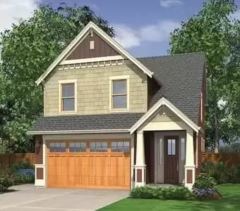 Spacious Craftsman Home Plan with Upstairs Laundry - 1466 Sq Ft