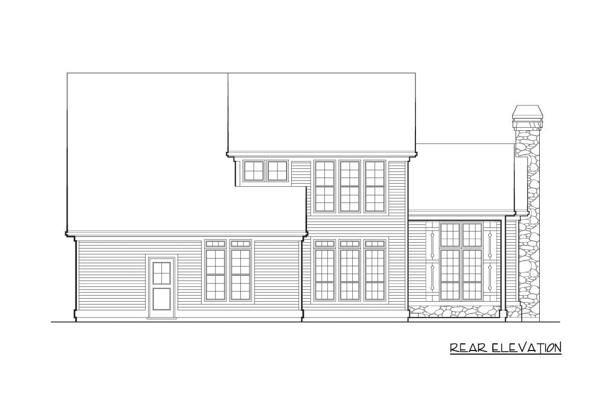 Plan 69033AM: Two Story House Plan with Two Flex Rooms - 1760 Sq t - Image #4 - Traditional