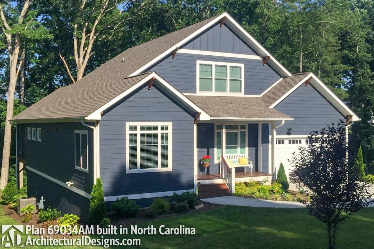 build gallery item - House Plan 69034AM comes to life in North Carolina