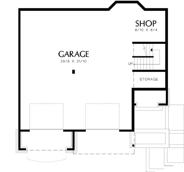 Plan 69035AM: Craftsman With Two Story Great Room - 2262 Sq Ft - Floor Plan - Lower Level - Craftsman, Northwest