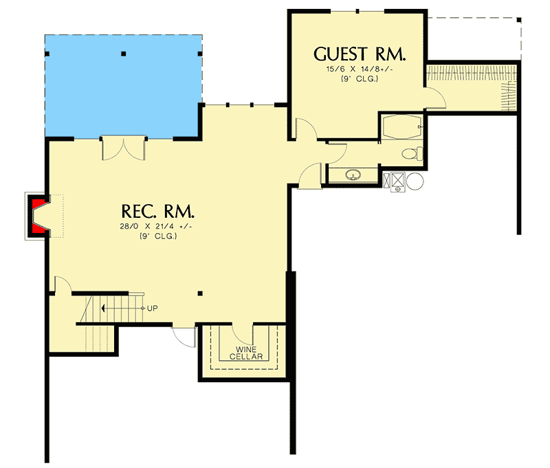 Plan 69040AM: French Country House Plan With Daylight Basement - Floor Plan - Lower Level - European, Traditional