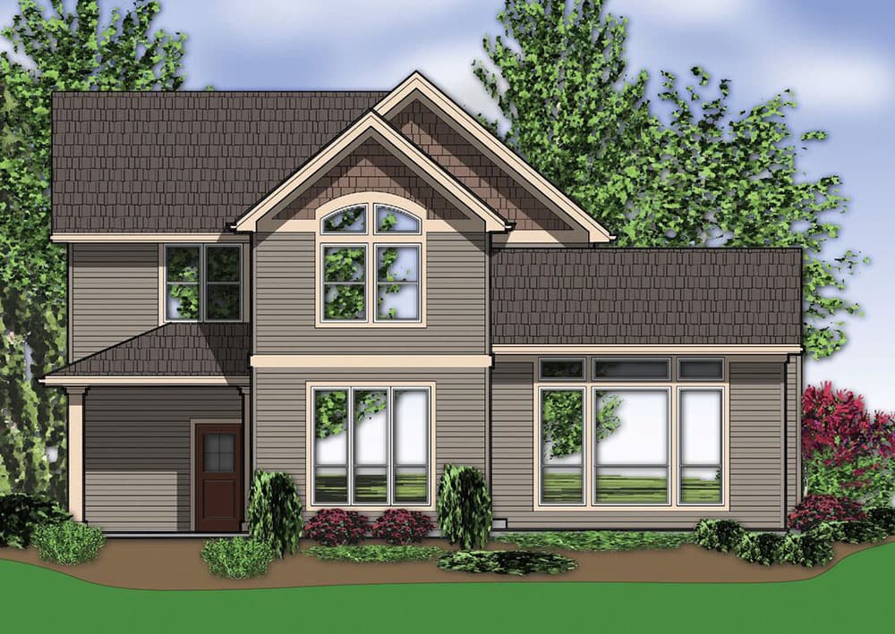 Plan 69049AM: Two-Story With Angled Entry - Image #7 - Country