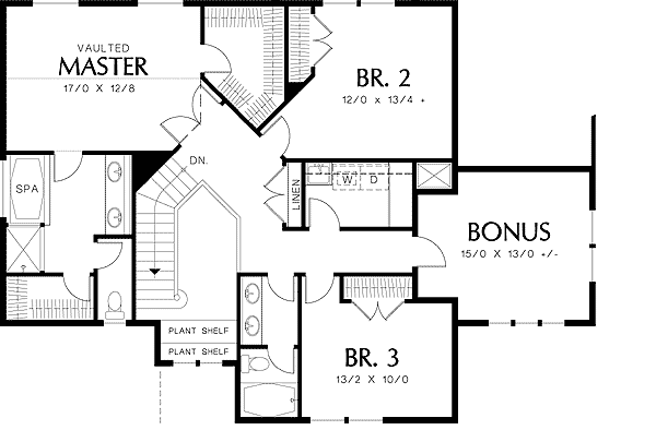 Plan 69050AM: Craftsman Home Plan - Floor Plan - 2nd Floor - Craftsman, Northwest