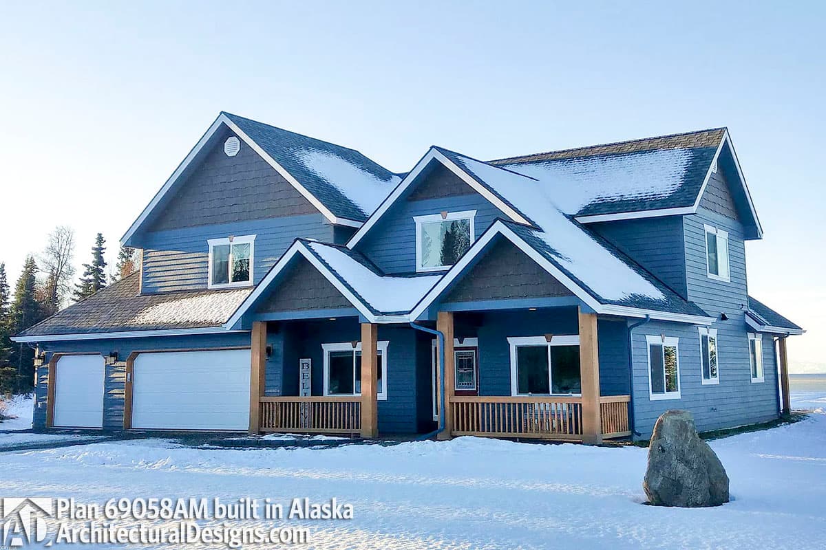 build gallery item - House Plan 69058AM comes to life in Alaska