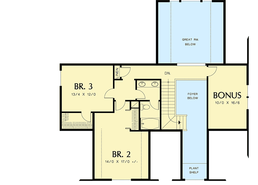 Plan 69058AM: Craftsman Style With Balcony - Floor Plan - 2nd Floor - Craftsman, Northwest