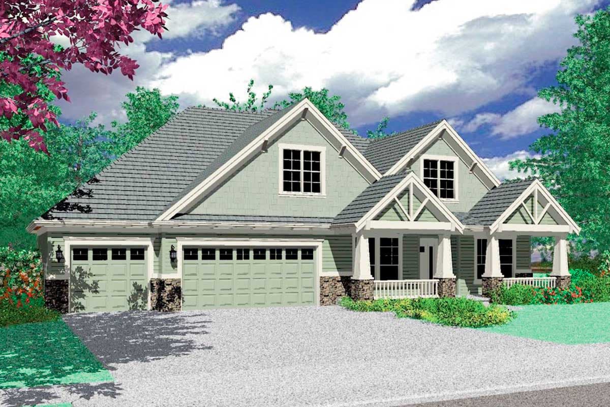 Plan 69058AM: Craftsman Style With Balcony - Image #12 - Craftsman, Northwest