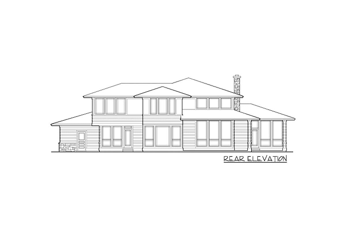 Plan 69064AM: 4-bed Prairie House Plan with Two Story Great Room - 3700 Sq Ft - Image #10 - Northwest, Prairie