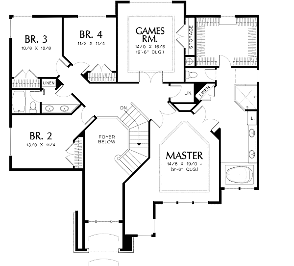 Plan 69066AM: Grand Manor Floor Plan - Floor Plan - 2nd Floor - Craftsman, Northwest, Shingle