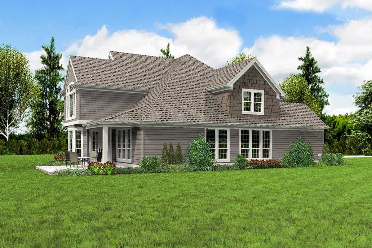 Plan 69068AM: Stone Facade Home Plan - Image #6 - Traditional