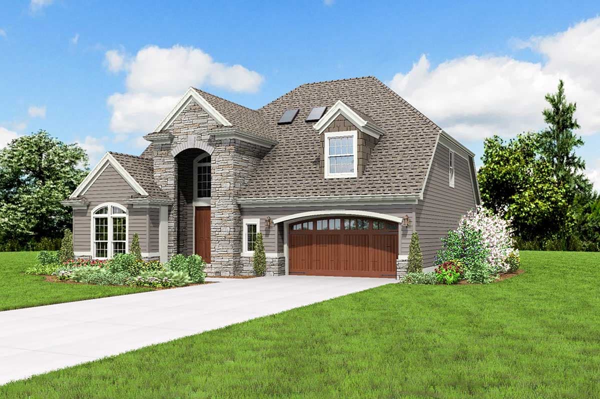 Plan 69068AM: Stone Facade Home Plan - Image #12 - Traditional
